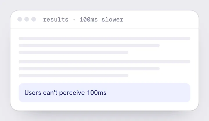 Version A: No, 0.1s is unnoticeable