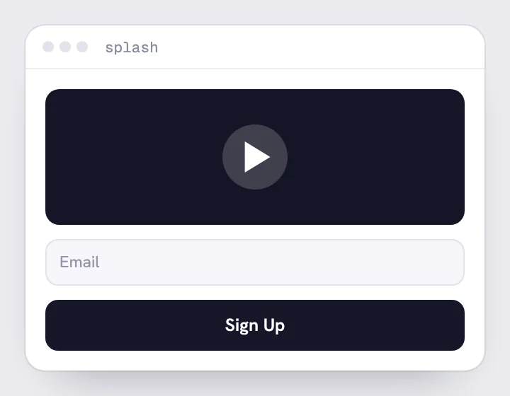 Version A: Video + “Sign Up”