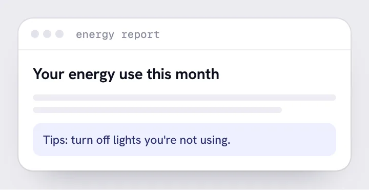 Version A: Your usage only
